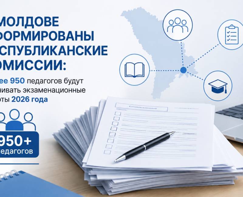 В МОЛДОВЕ СФОРМИРОВАНЫ РЕСПУБЛИКАНСКИЕ КОМИССИИ: более 950 педагогов будут оценивать экзаменационные работы 2026 года