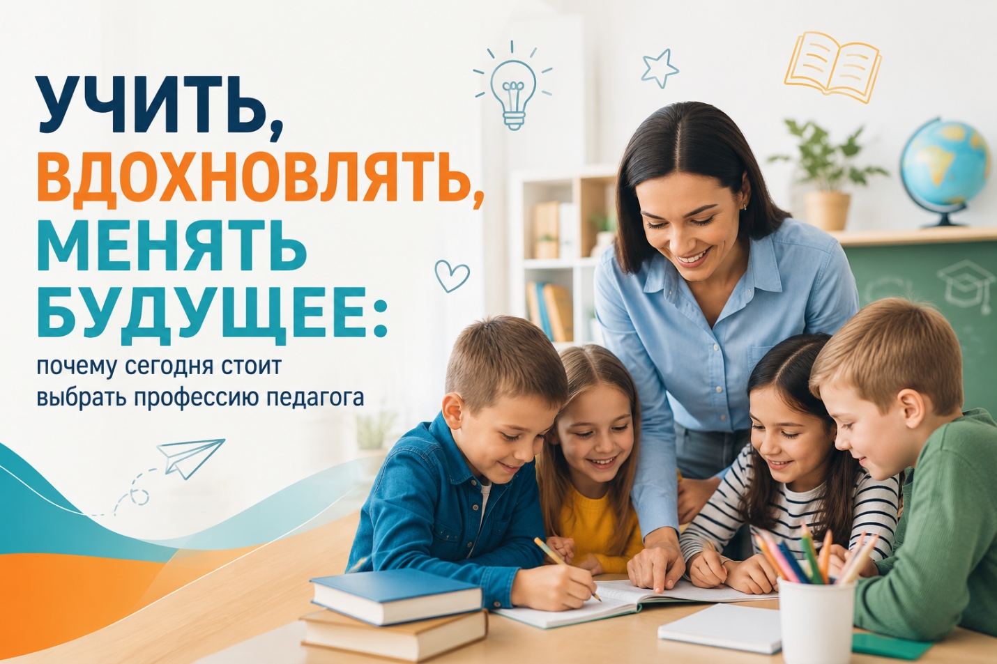 УЧИТЬ, ВДОХНОВЛЯТЬ, МЕНЯТЬ БУДУЩЕЕ: почему сегодня стоит выбрать профессию педагога